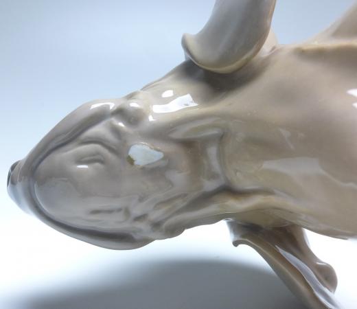 große Figur Hund Dachshund, Royal Copenhagen, um 1900, Modell 850, B: 30 cm