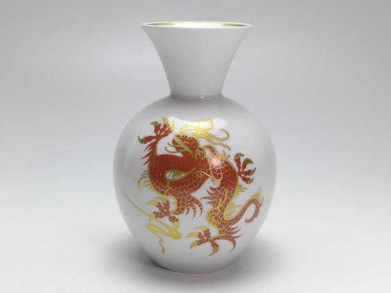 Vase, Wallendorf, Dekor Drache, H: 18 cm