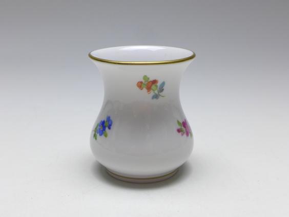 Vase, Meissen, bunte Streublumen, Gestreute Blümchen, H: 6,5 cm
