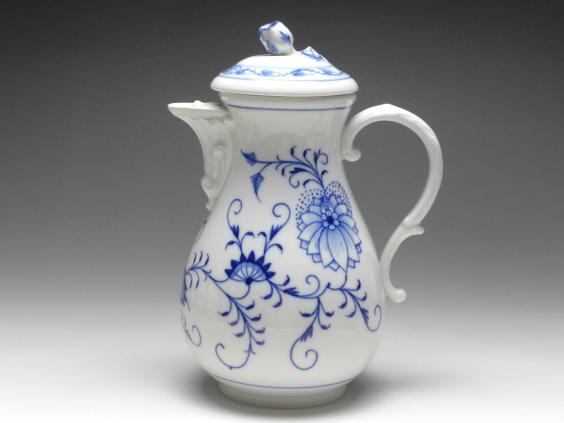 Kaffeekanne, Kanne, Meissen, 20. Jh., Zwiebelmuster, H: 23 cm, V: 1,2 l.