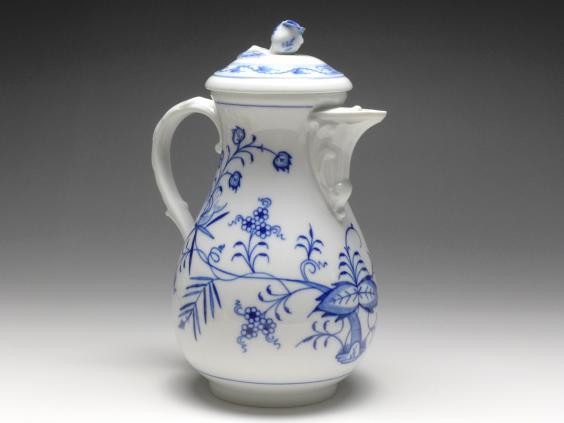 Kaffeekanne, Kanne, Meissen, 20. Jh., Zwiebelmuster, H: 23 cm, V: 1,2 l.