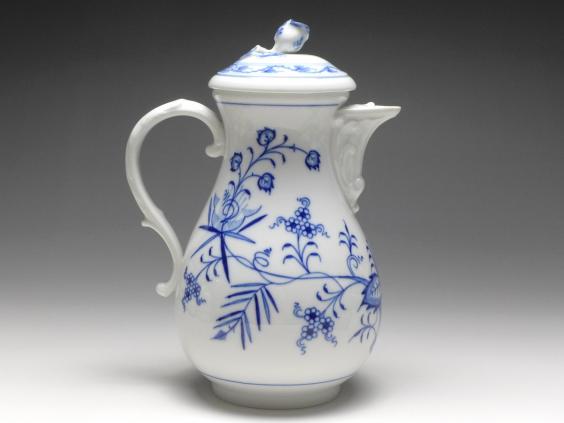 Kaffeekanne, Kanne, Meissen, 20. Jh., Zwiebelmuster, H: 23 cm, V: 1,2 l.