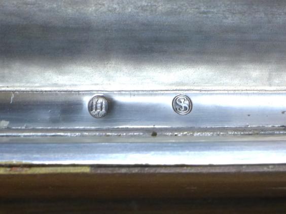 große Schatulle, Deckeldose, Dose auf 4 Füßchen, Silber, Dänemark, 18x13,5x7,5 cm