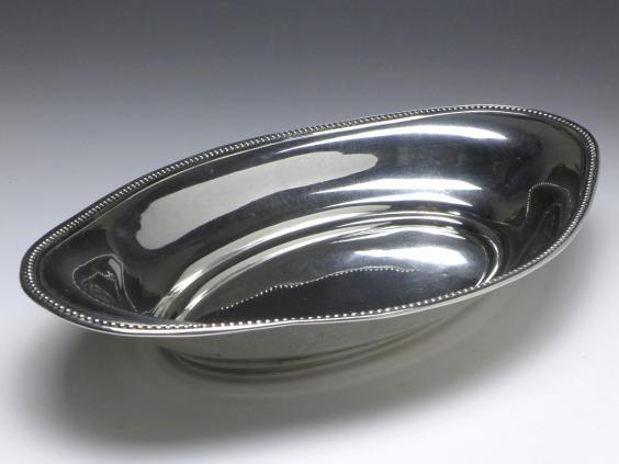 ovale Schale, Wilkens, Bremen, 800er Silber, 5,5 x 33 x 20,5 cm, 254 g