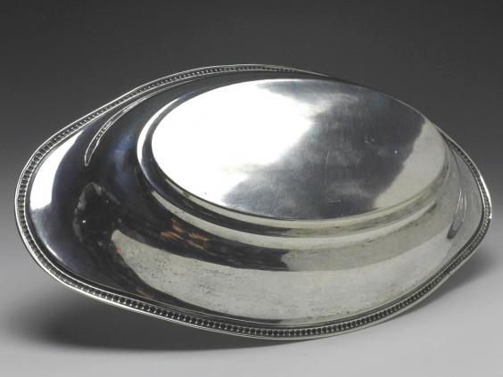 ovale Schale, Wilkens, Bremen, 800er Silber, 5,5 x 33 x 20,5 cm, 254 g