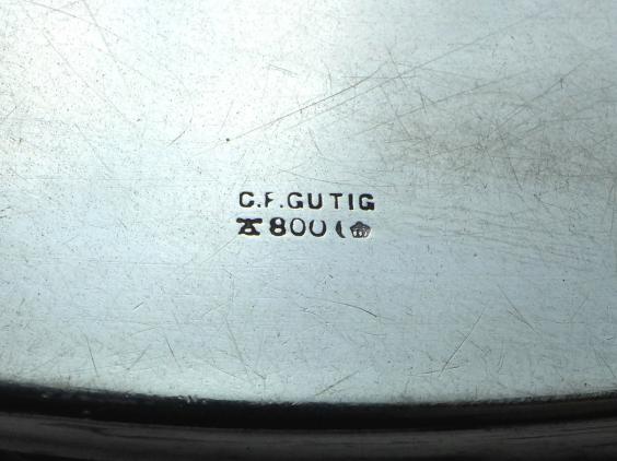 ovale Schale, Wilkens, Bremen, 800er Silber, 5,5 x 33 x 20,5 cm, 254 g