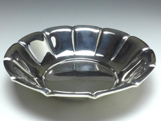 runde Schale, Gebäckschale, Dänemark, 1930, 830er Silber, D: 20,5 cm, 179 g