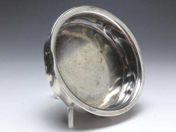 Schale, Flaschenuntersetzer, Gebr. Deyhl, Schwäbisch Gmünd, 830er Silber, D: 11 cm, 65 g