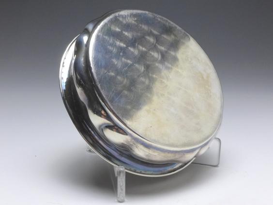 Schale, Flaschenuntersetzer, Gebr. Deyhl, Schwäbisch Gmünd, 830er Silber, D: 11 cm, 65 g