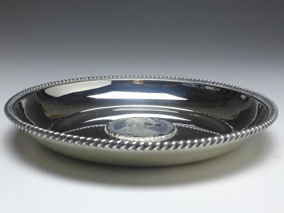 runde Schale, Konfektschale, Münzschale, Wilkens, Bremen, 835er Silber, D: 15 cm, 152 g