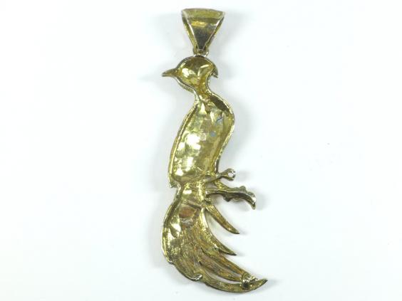 Anhänger Paradiesvogel, Metall, L: 92 mm