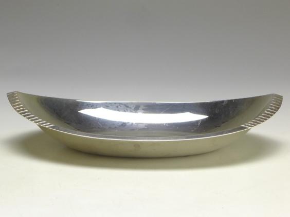 ovale Schale, Gebr. Deyhle, Schwäbisch Gmünd, 835er Silber, 4 x 21 x 12,5 cm, 149 g