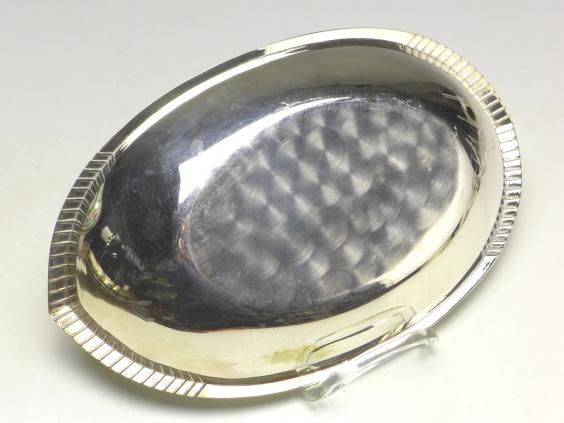 ovale Schale, Gebr. Deyhle, Schwäbisch Gmünd, 835er Silber, 4 x 21 x 12,5 cm, 149 g