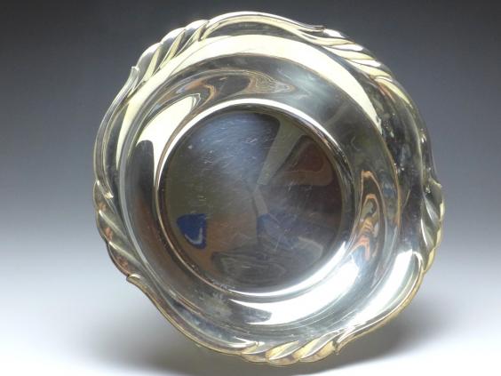 runde hohe Schale, WMF, 835er Silber, H: 5,5 cm, D: 24 cm, 383 g