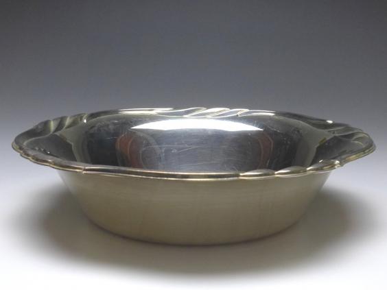 runde hohe Schale, WMF, 835er Silber, H: 5,5 cm, D: 24 cm, 383 g