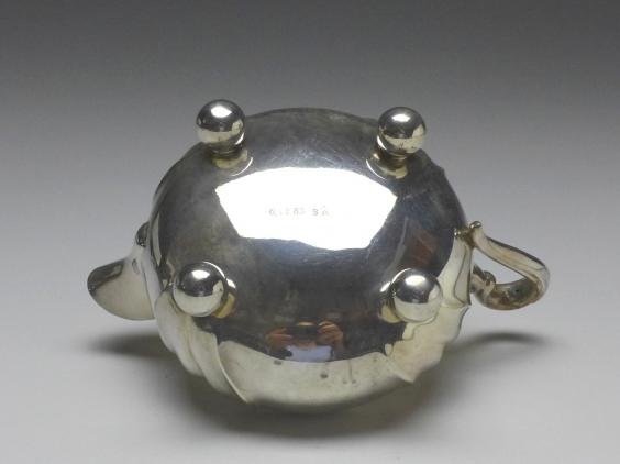 Sahnegießer Barockform, Gebr. Deyhl, Schwäbisch Gmünd, 830er Silber, 93 g