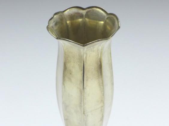 kleine Vase, WTB, Wilhelm Binder, Schwäbisch Gmünd, 800 Silber, H: 14 cm, 42 g