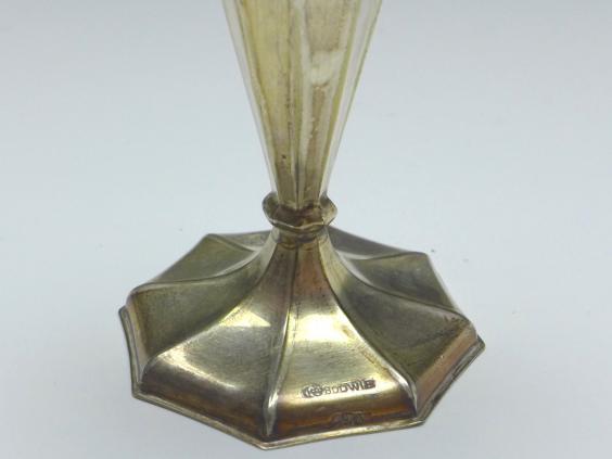 kleine Vase, WTB, Wilhelm Binder, Schwäbisch Gmünd, 800 Silber, H: 14 cm, 42 g
