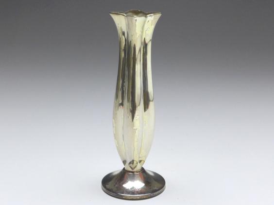 kleine Vase, Blumenvase, Tischvase, 835 Silber, H: 14 cm, 66 g