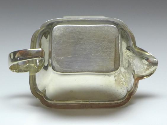 Gießer, Sauciere mit Henkel, Wilkens Bremen, 830er Silber, B: 13 cm, 92 g