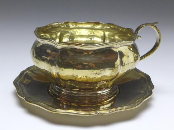 3x Teetasse kpl., Rozet & Fischmeister, Wien, 1872-1922, 800er Silber, 997 g