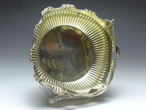 eckige Schale mit Henkel, Obstkorb, WTB, Wilhelm Binder, Schwäbisch Gmünd, 800er Silber, D: 21,5 cm, 310 g