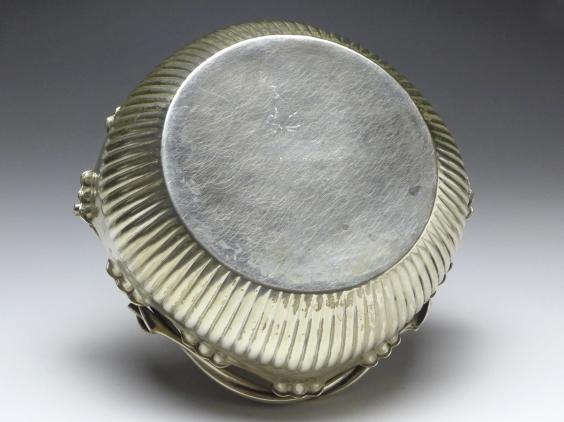eckige Schale mit Henkel, Obstkorb, WTB, Wilhelm Binder, Schwäbisch Gmünd, 800er Silber, D: 21,5 cm, 310 g