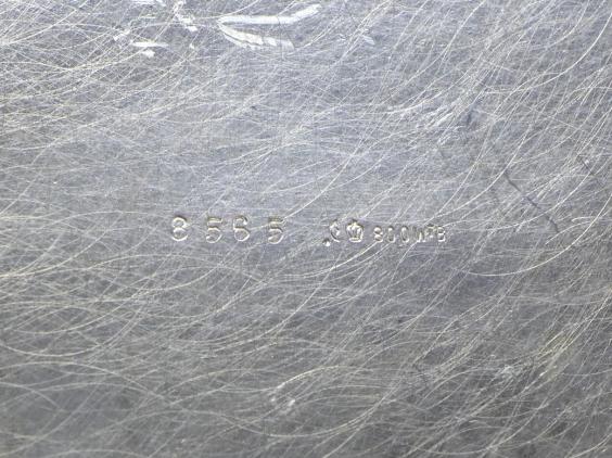 eckige Schale mit Henkel, Obstkorb, WTB, Wilhelm Binder, Schwäbisch Gmünd, 800er Silber, D: 21,5 cm, 310 g