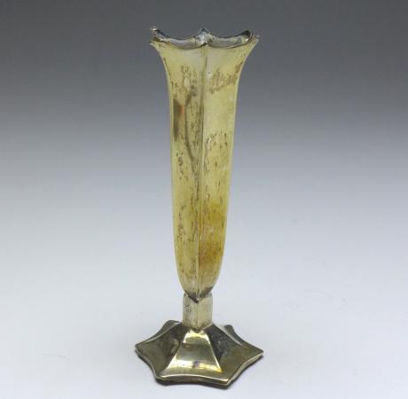 kleine Vase, Tischvase, Heinrich Mohr, Pforzheim, 800er Silber, H: 11,5 cm, 38 g