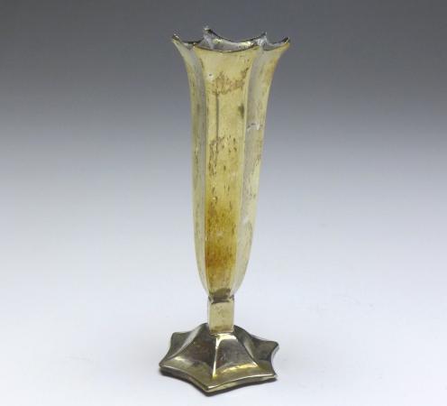 kleine Vase, Tischvase, Heinrich Mohr, Pforzheim, 800er Silber, H: 11,5 cm, 38 g