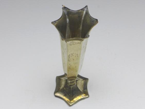 kleine Vase, Tischvase, Heinrich Mohr, Pforzheim, 800er Silber, H: 11,5 cm, 38 g
