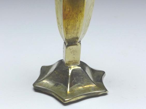 kleine Vase, Tischvase, Heinrich Mohr, Pforzheim, 800er Silber, H: 11,5 cm, 38 g