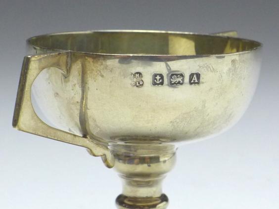 kleine Pokalschale, Martin Hall, Birmingham, 1925, 925er Sterling Silber, H: 5 cm, 27 g