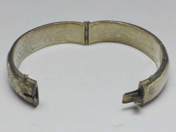 Armreif, S&E, Birmingham, 1964, 925er Silber, B: 15 mm,  25 g