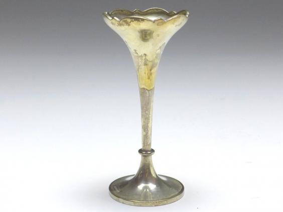 kleine Vase, WTB, Wilhelm Binder, Schwäbisch Gmünd, 800 Silber, H: 8 cm, 18 g