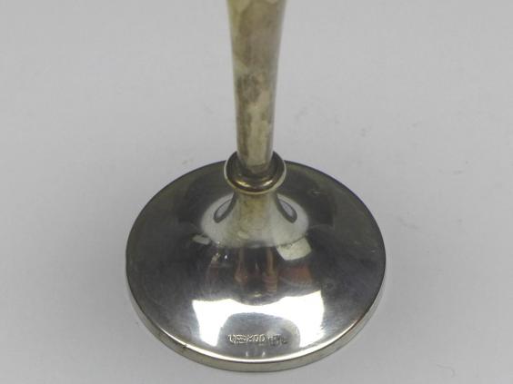 kleine Vase, WTB, Wilhelm Binder, Schwäbisch Gmünd, 800 Silber, H: 8 cm, 18 g
