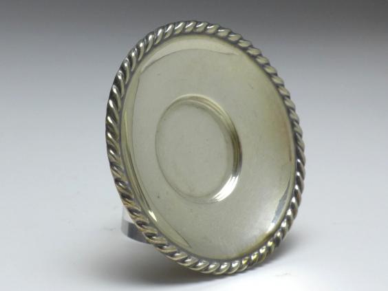 kleiner Teller, Gebr. Deyhl, Schwäbisch Gmünd, 925er Sterling Silber, D: 6,7 cm, 20 g