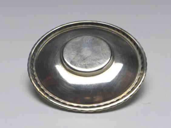 kleiner Teller, Gebr. Deyhl, Schwäbisch Gmünd, 925er Sterling Silber, D: 6,7 cm, 20 g