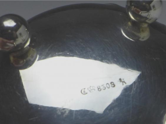 Zuckerschale, Gebr. Deyhle, Schwäbisch Gmünd, 830er Silber, D: 9 cm, 85 g
