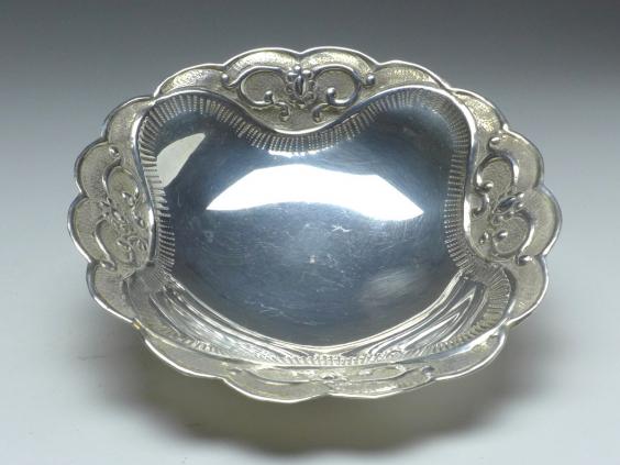Gebäckschale, Konfektschale, 925er Sterling Silber, D: 15,5 cm, 127 g