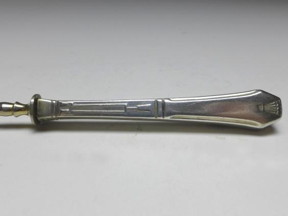 Obstbesteck 12-teilig, um 1900, Griffe Silber