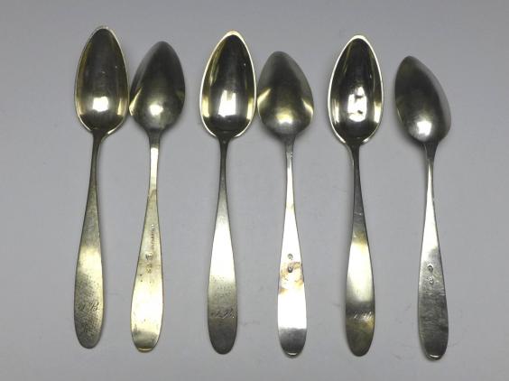 5x Löffel, Teelöffel, Kaffeelöffel, 13 Lot | 821,5er Silber, L: 15 cm