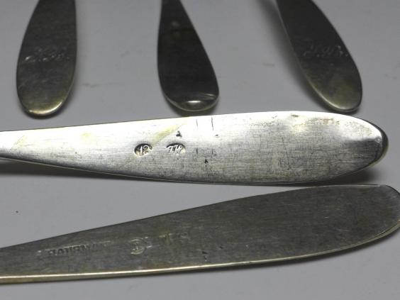 5x Löffel, Teelöffel, Kaffeelöffel, 13 Lot | 821,5er Silber, L: 15 cm