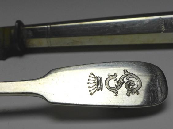 Besteck für 6 Personen, 12-teilig, Kirsch, Dresden, 800er Silber, 6x Gabel, 6x Messer