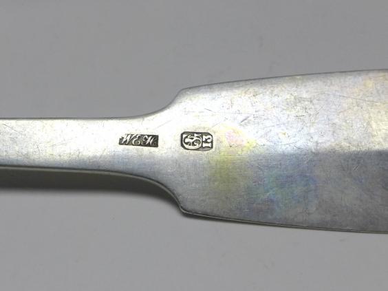 2x Suppenlöffel, Löffel, 19. Jh., 13 Lot | 812,5 Silber, L: 21 cm