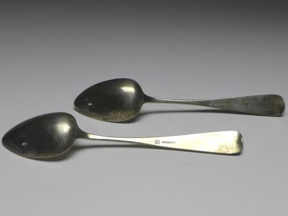 2x Suppenlöffel, Löffel, 19. Jh., M.W. Brandt, Hamburg, 12 Lot | 750 Silber, L: 22,8 cm