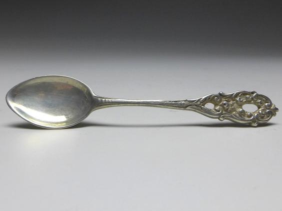 6x Mokkalöffel, 800er Silber, florales Dekor mit Durchbruch, L: 9 cm