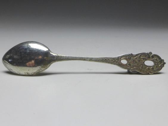 6x Mokkalöffel, 800er Silber, florales Dekor mit Durchbruch, L: 9 cm