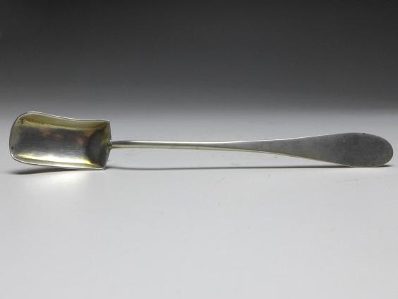 Löffel eckig, Gewürzlöffel, 12 Lot | 750er Silber, L: 11,8 cm