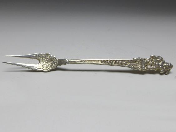 Aufschnittgabel, 800er Silber, L: 12,5 cm